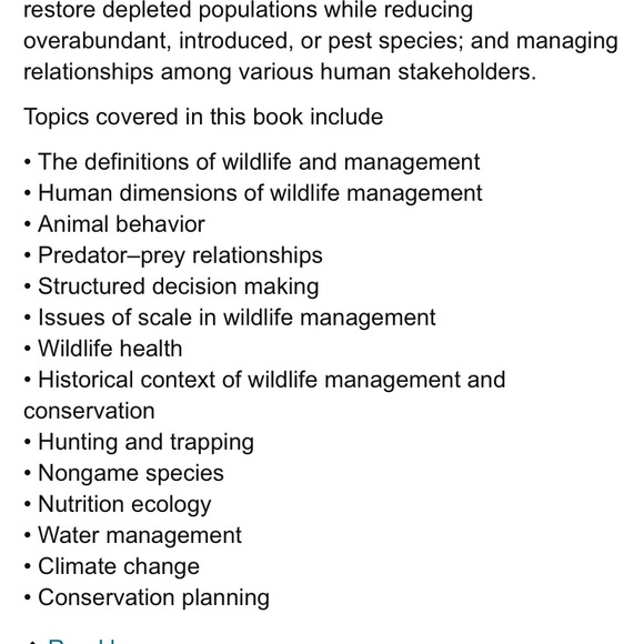 WildLife Management & Conservation Contemporary Principles & Practices HardCover - Picture 11 of 13